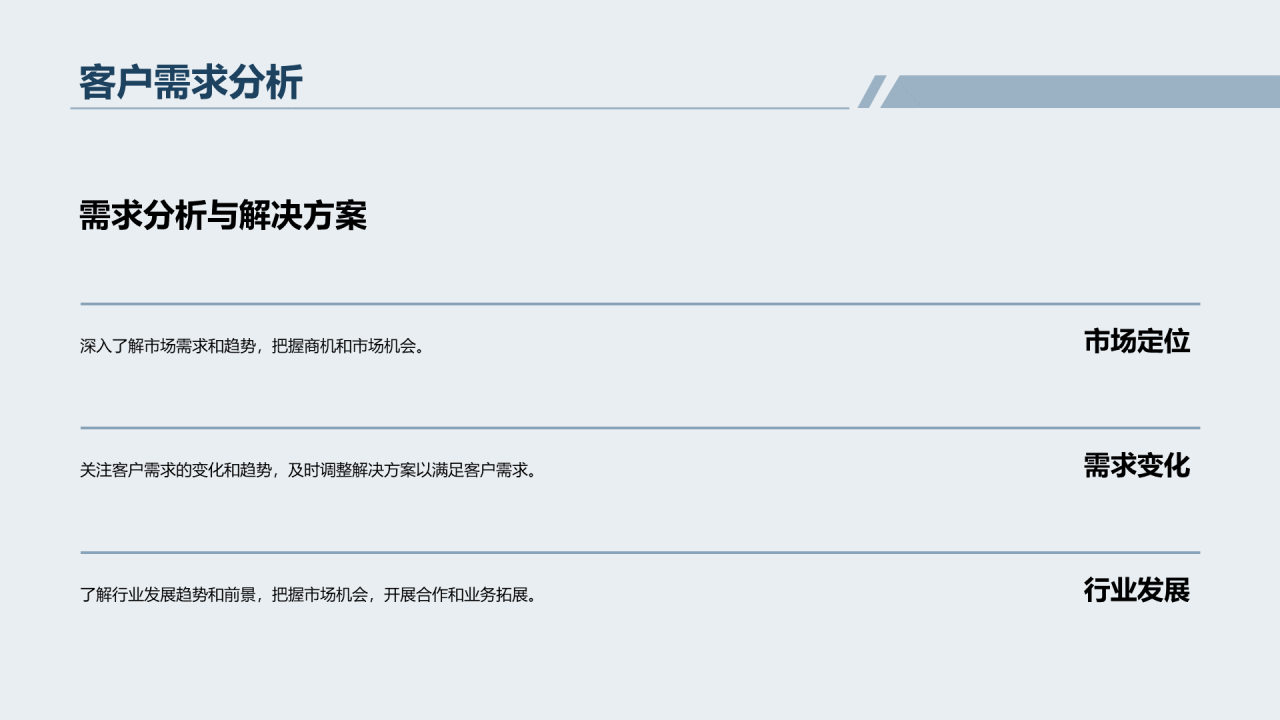 蓝色商务客户洽谈商业计划书PPT模板