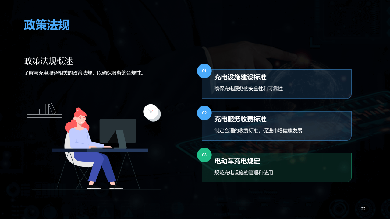 蓝色创意科技未来智能服务推广PPT模板