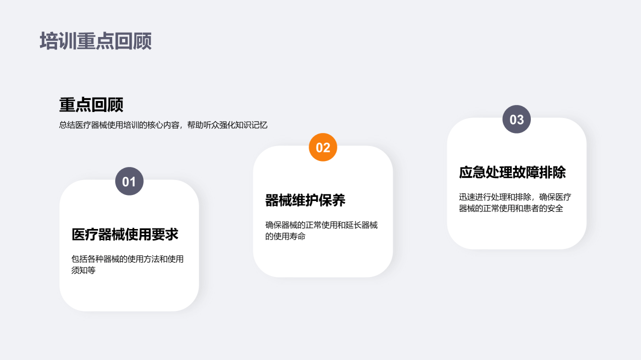 灰色现代商务医疗器械使用培训PPT模板