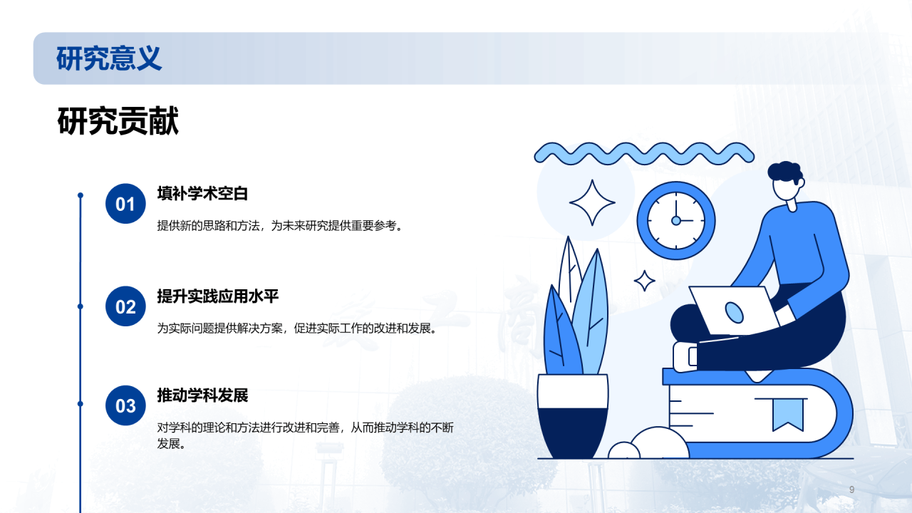 蓝色商务现代重庆工商大学本科毕业答辩PPT模板