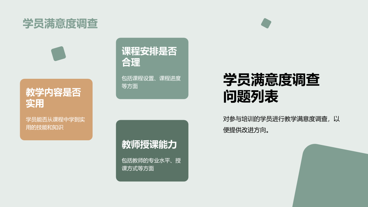 绿色成人教育项目评估汇报总结PPT模板