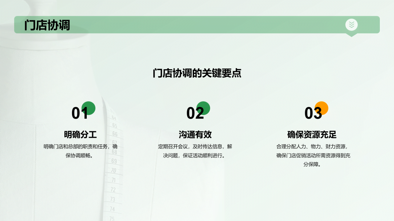 绿色服装销售线下促销提案PPT模板