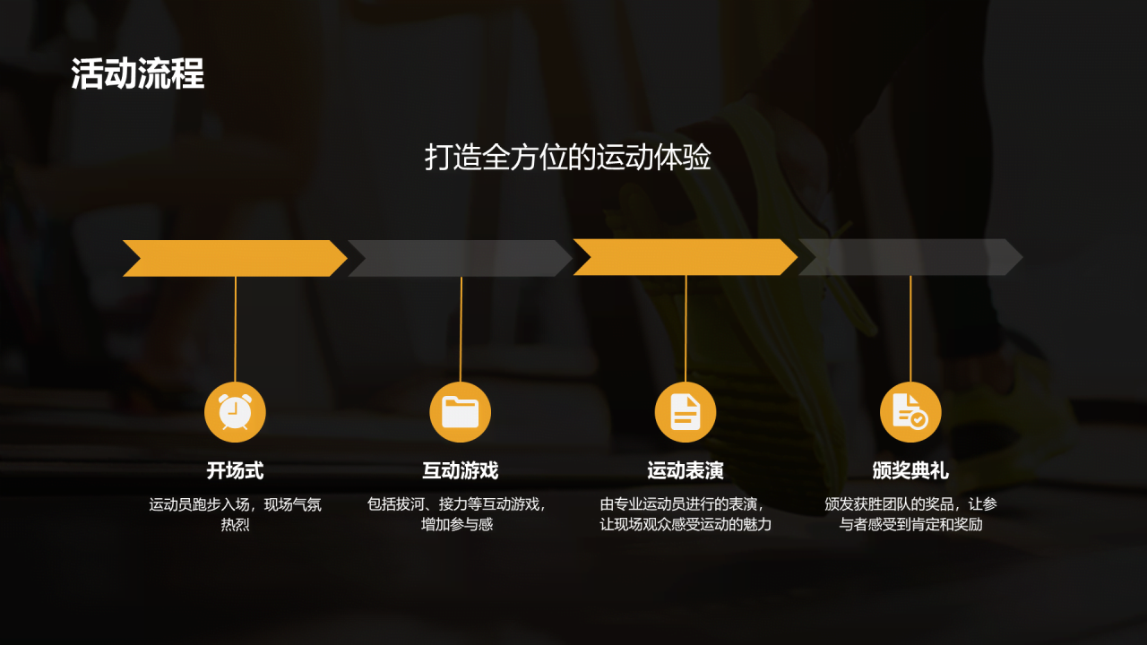 绿色现代商务运动狂欢策划PPT模板