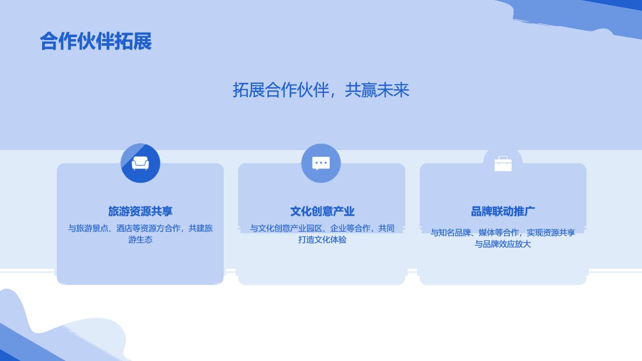 蓝色现代商务文化旅游节策划PPT模板