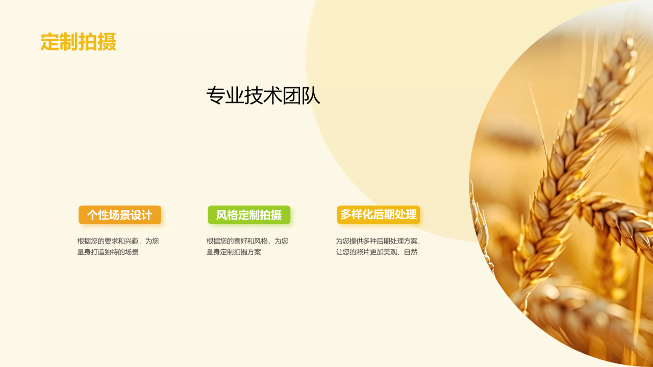 黄色简约婚纱摄影策划PPT模板