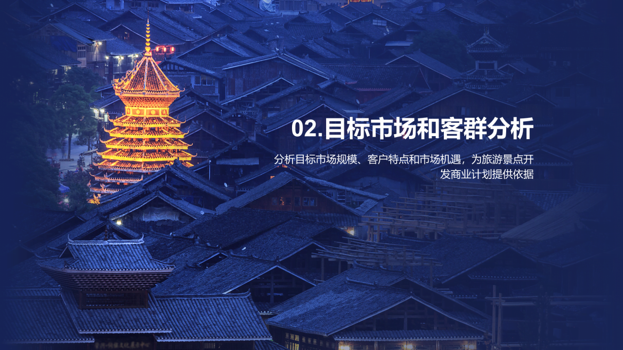 蓝色旅游景点开发商业计划书PPT模板