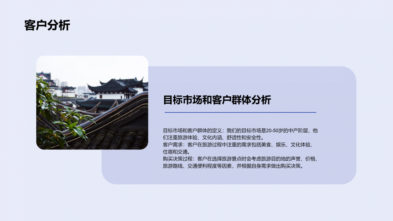 蓝色旅游景点开发商业计划书PPT模板