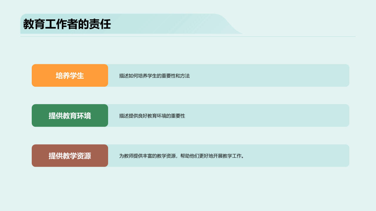 绿色插画教师节庆祝培训课件PPT模板