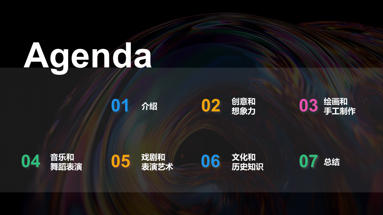 黑色创意思维和艺术素养培养PPT模板