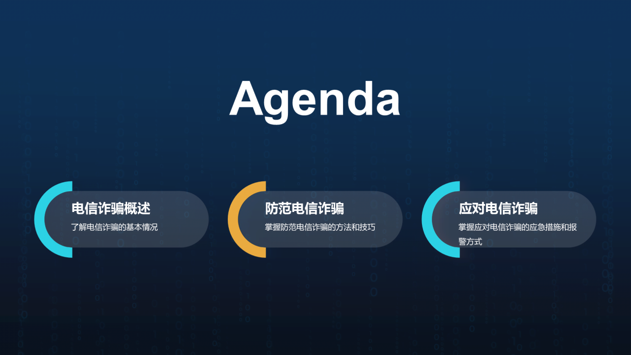 黑色创意酷炫谨防电信诈骗培训课件PPT模板