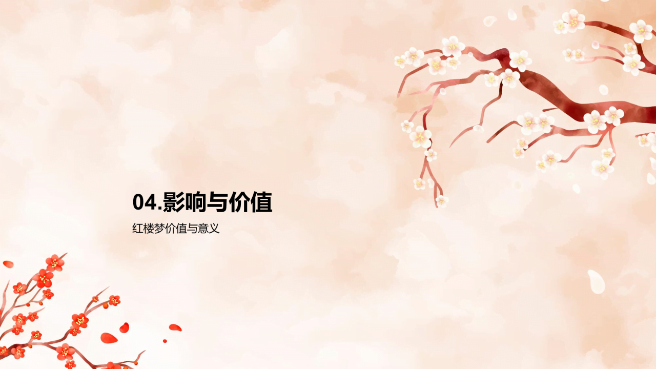 红色国风红楼梦故事解读PPT模板