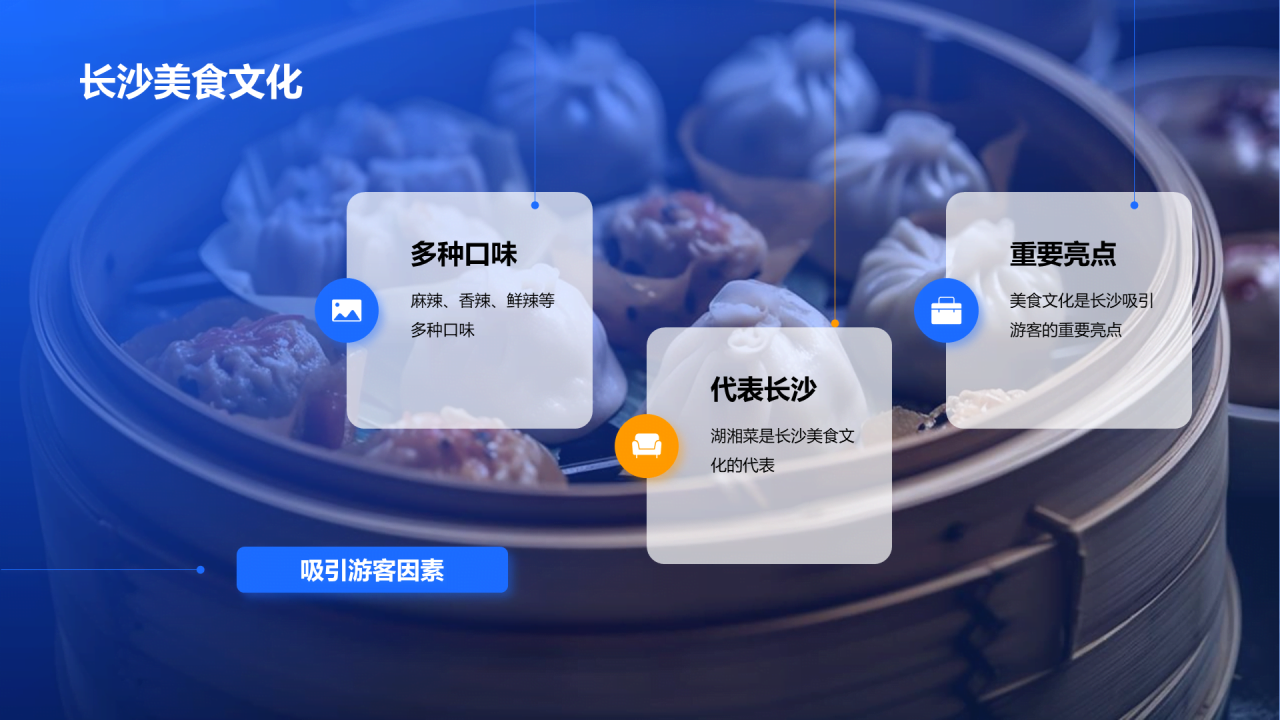 蓝色长沙旅游之美旅游画册PPT模板