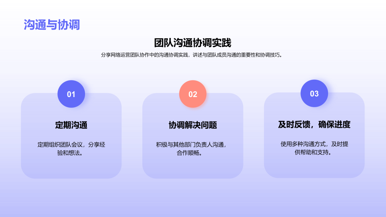 紫色创意网络运营经理岗位竞聘PPT模板