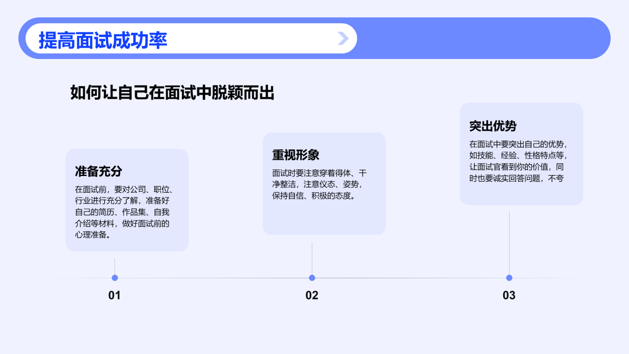 蓝色插画抢占秋招先机PPT模板