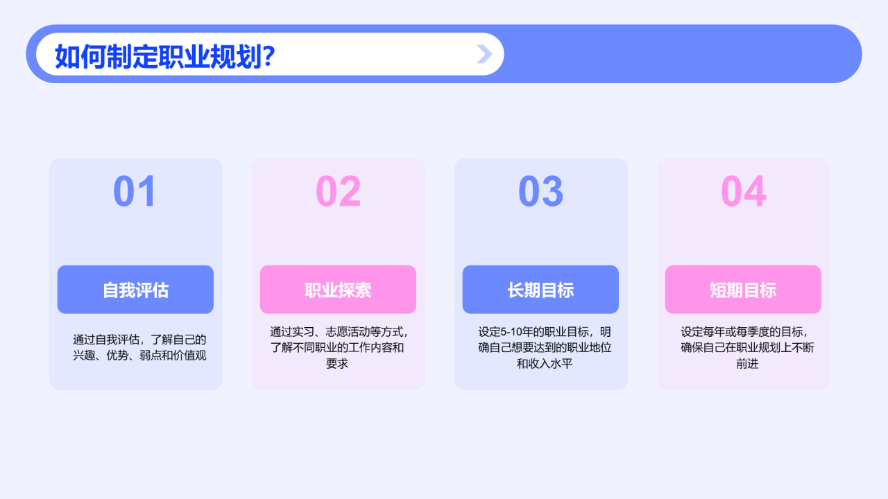 蓝色插画抢占秋招先机PPT模板