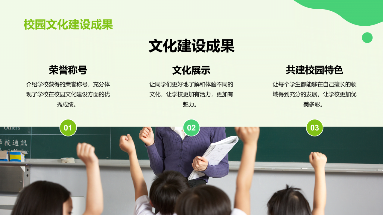 绿色商务现代迎新校园开学第一课PPT模板