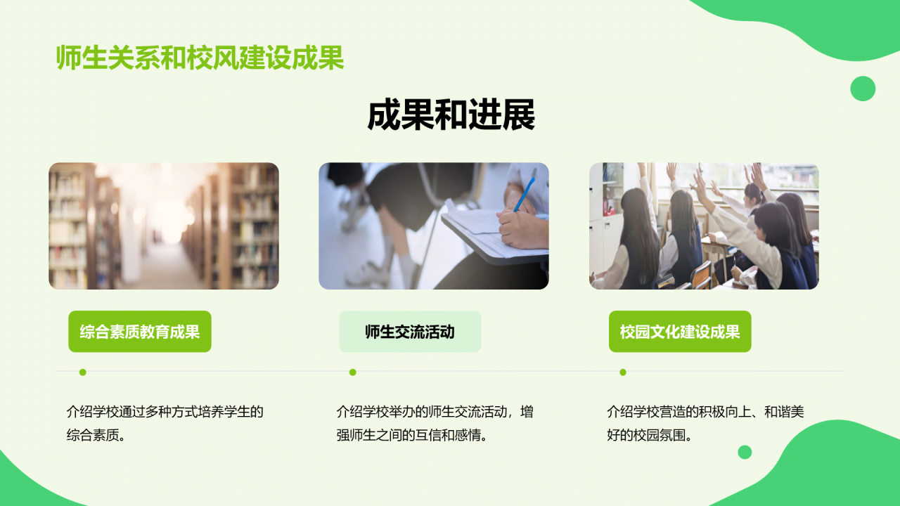 绿色商务现代迎新校园开学第一课PPT模板