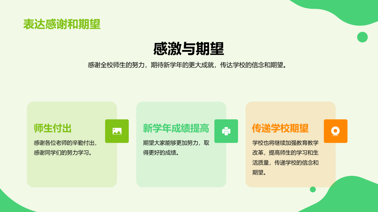 绿色商务现代迎新校园开学第一课PPT模板