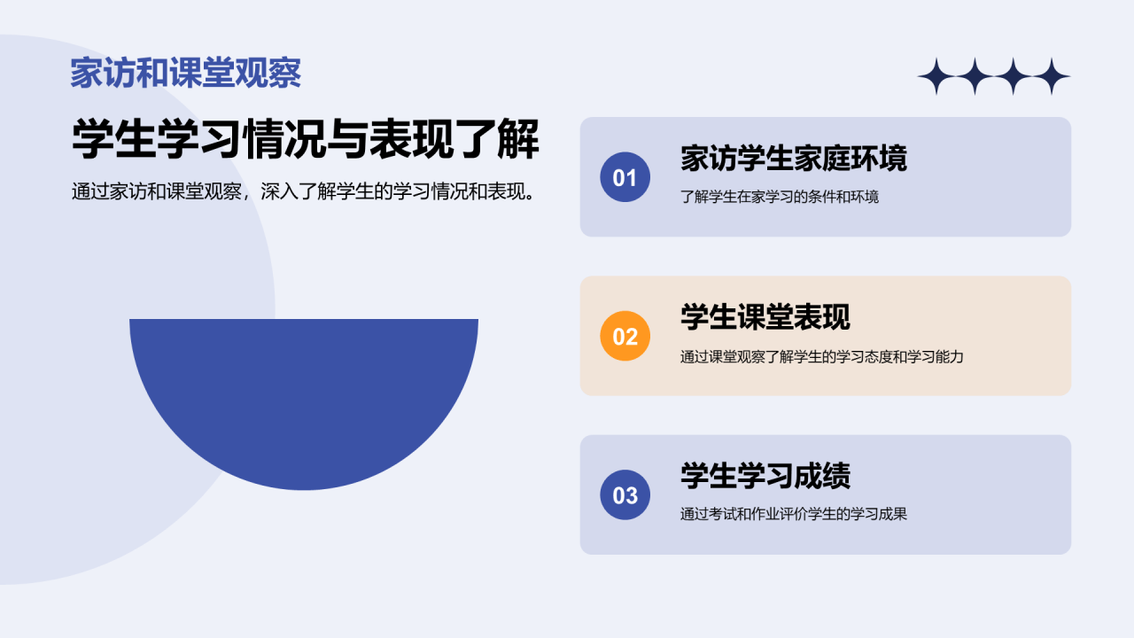 蓝色卡通新学期新生教师自我介绍PPT模板