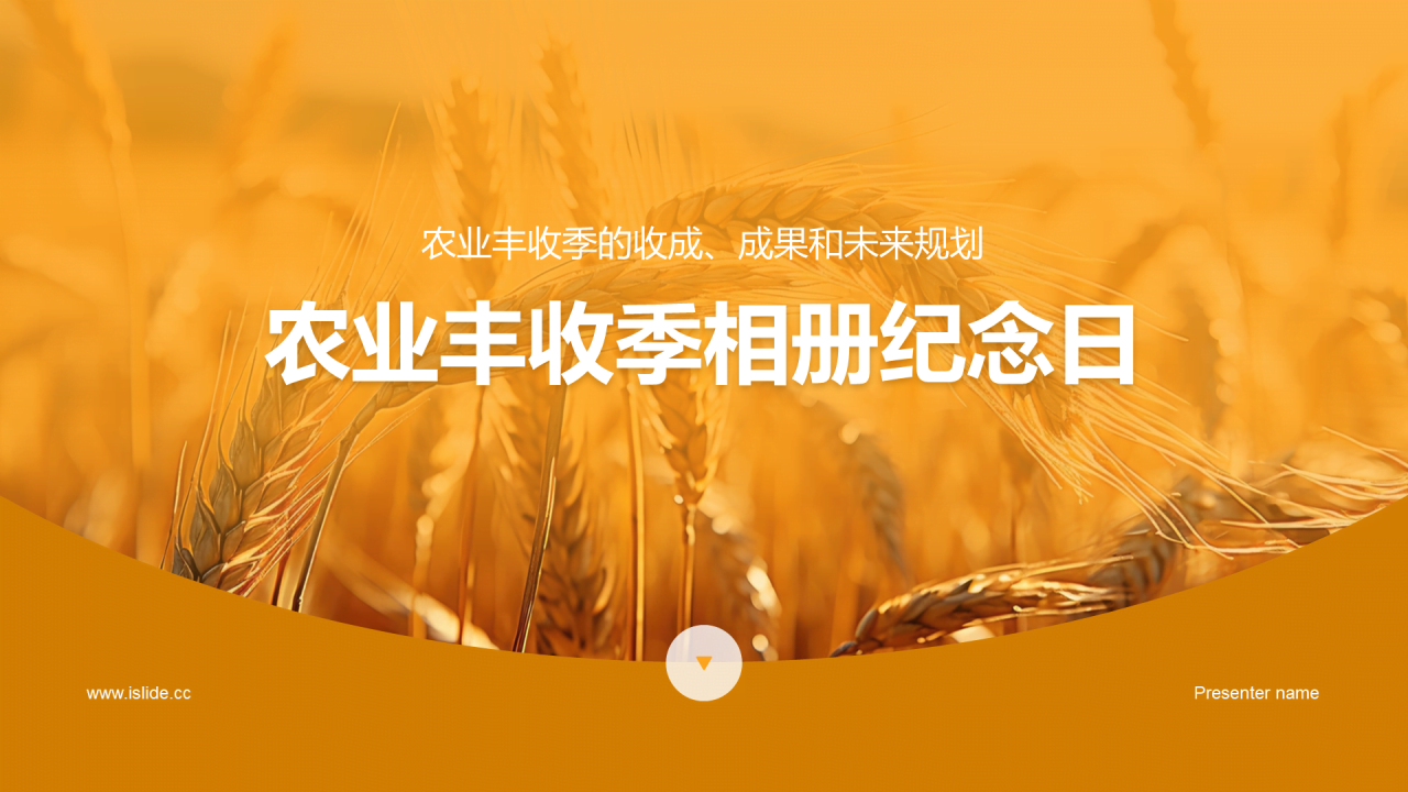 黄色商务现代农业丰收季相册PPT模板