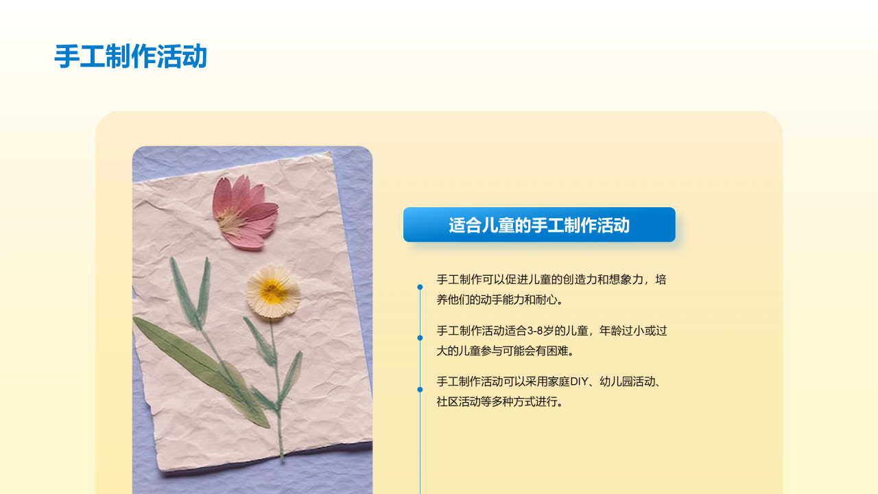 黄色简约扁平儿童创意思维和艺术素养培养PPT模板