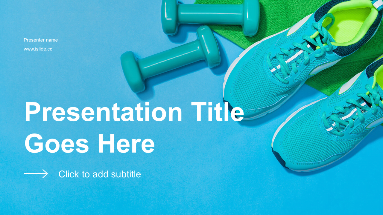 蓝色现代商务创新引领体育未来PPT主题