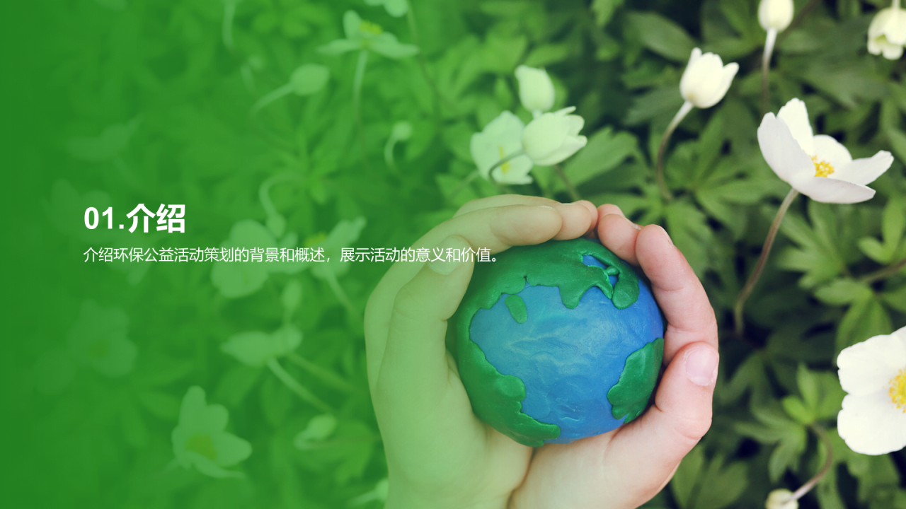 绿色商务现代环保公益活动策划PPT模板