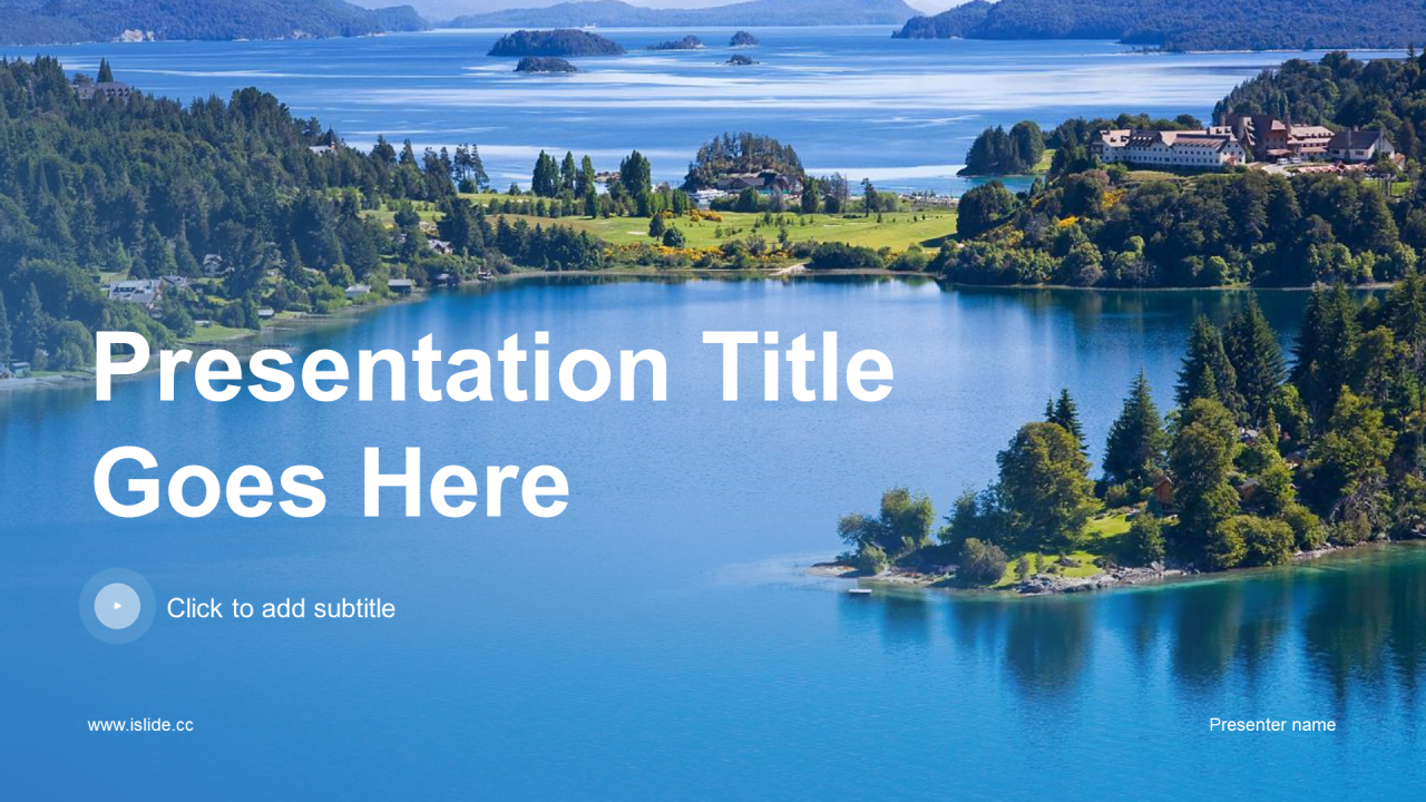 蓝色现代阿根廷旅游相册介绍PPT主题