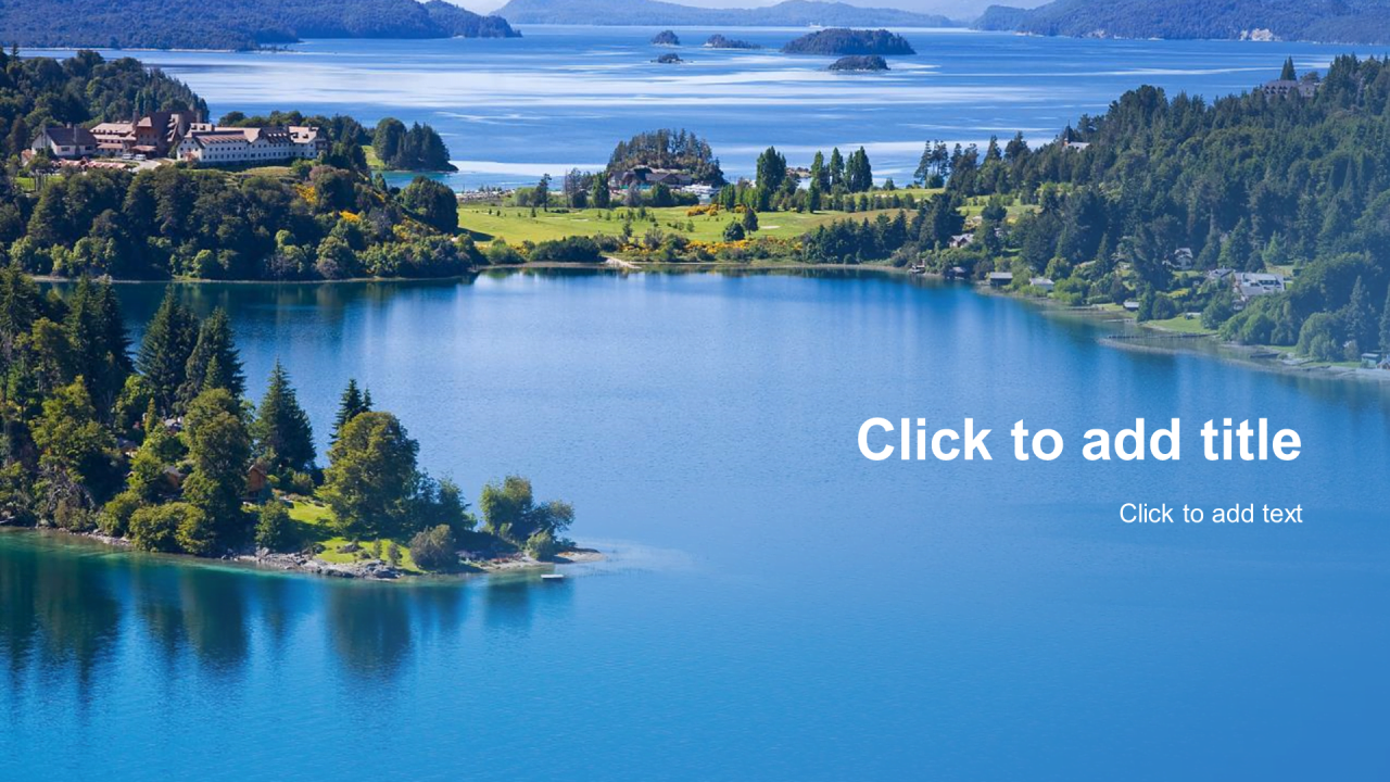 蓝色现代阿根廷旅游相册介绍PPT主题