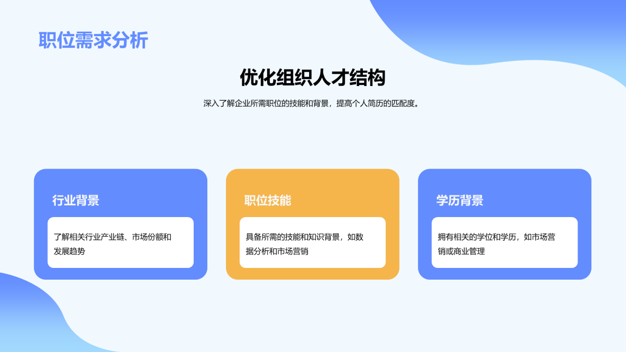 蓝色插画简历指导培训课件PPT模板