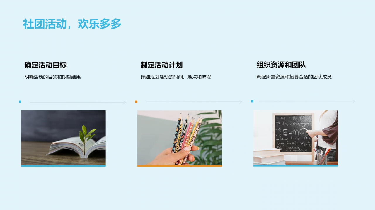 黄色创意开启精彩的大学社团之旅PPT模板