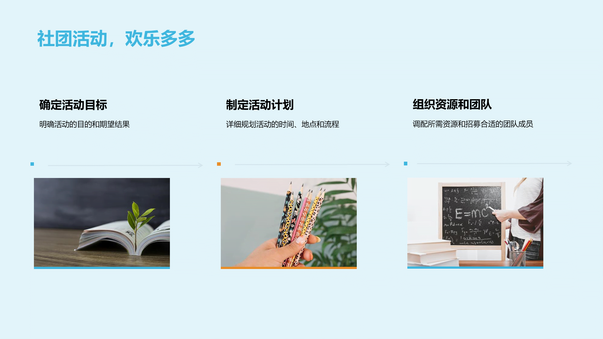 黄色创意开启精彩的大学社团之旅PPT模板