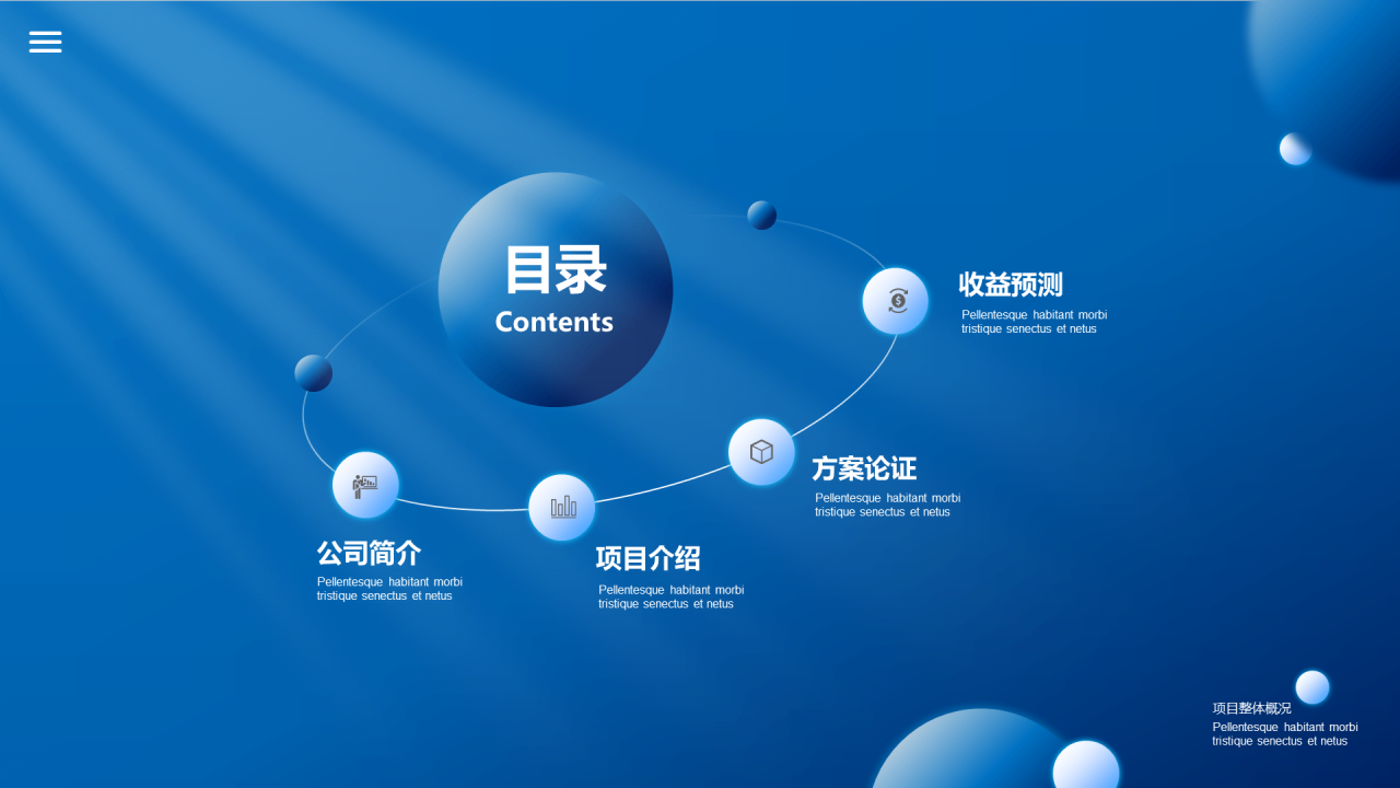 企业商业计划书目录
