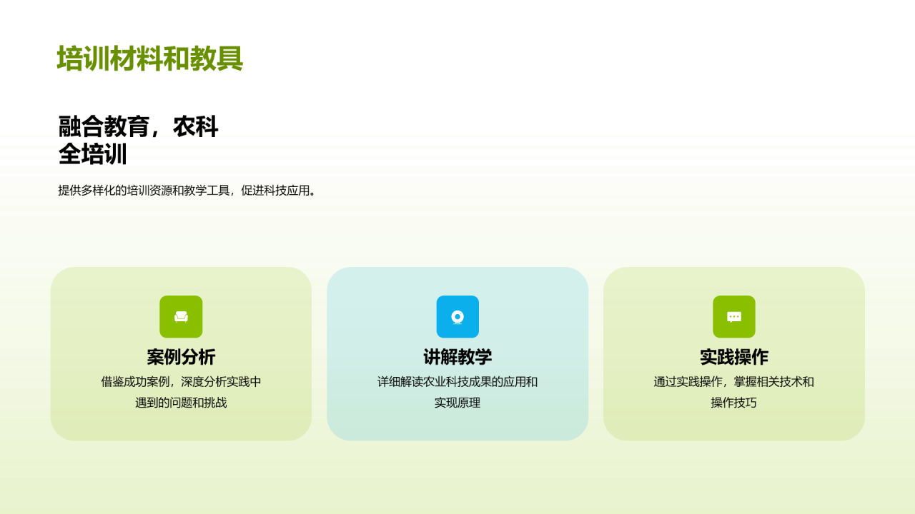 绿色商务现代科技助力农业PPT模板