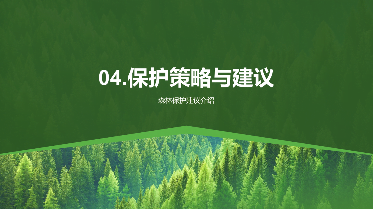 绿色简约森林生态健康评估PPT模板