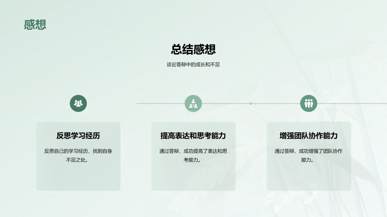 绿色国风语言文学类学科答辩PPT模板