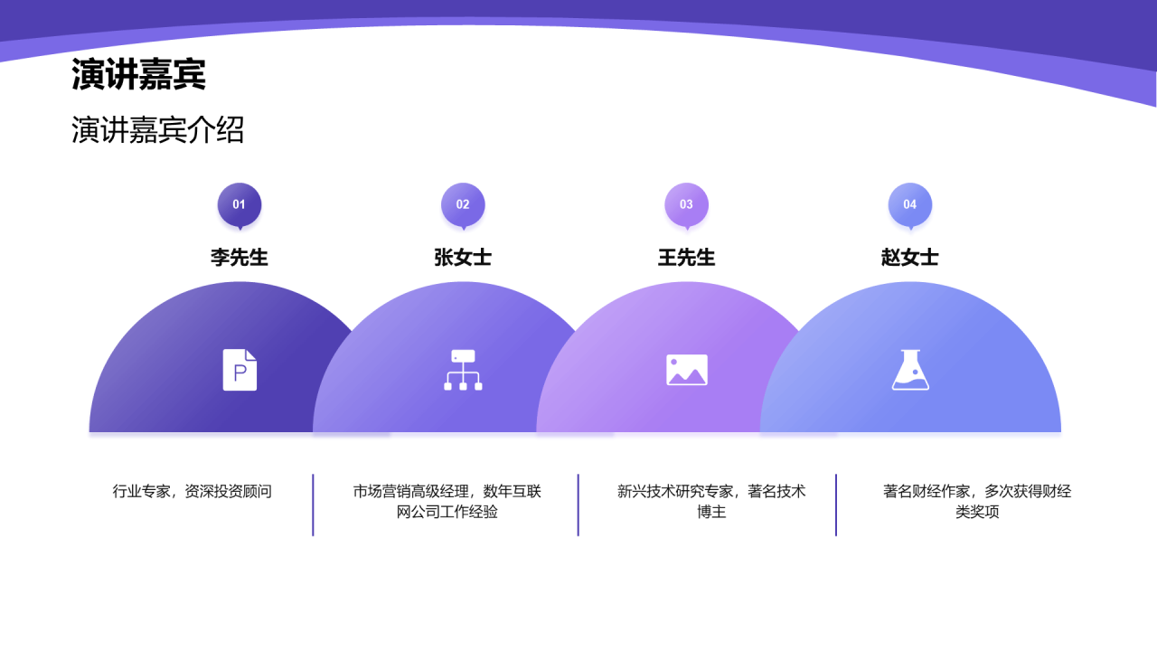 紫色现代商务新业务发布策划PPT模板