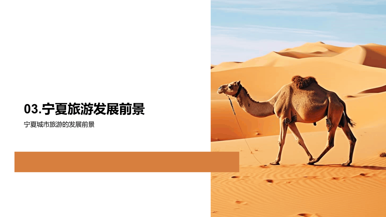 黄色现代商务宁夏城市旅游新视角PPT模板