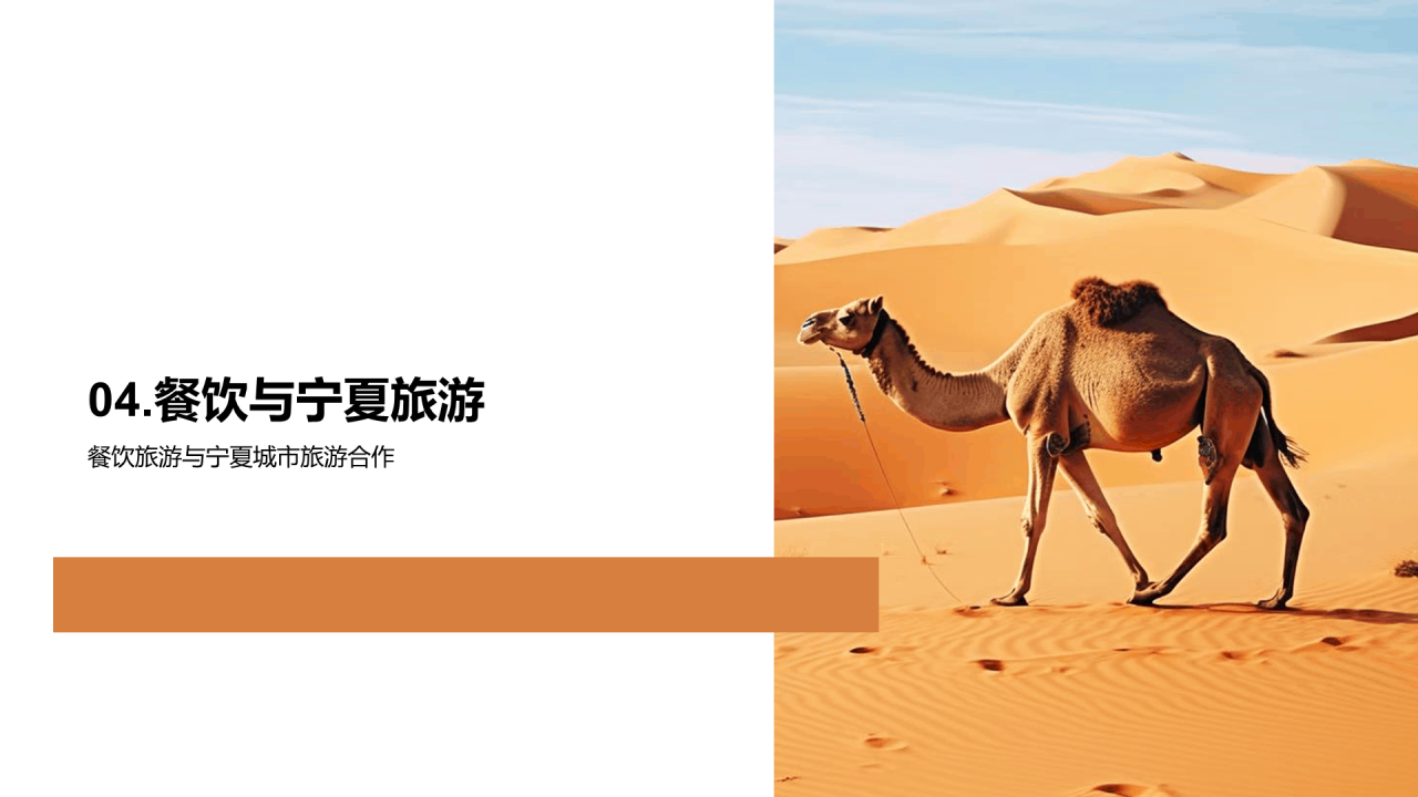 黄色现代商务宁夏城市旅游新视角PPT模板