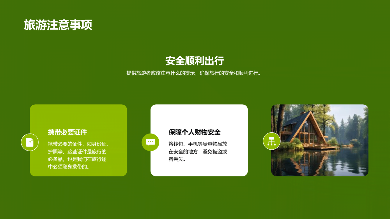 绿色商务现代旅游文化介绍PPT模板