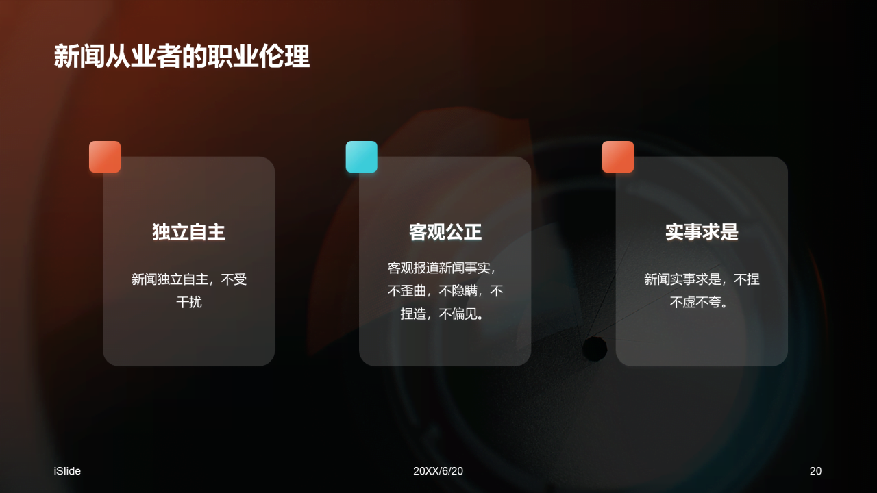 橙色商务现代新闻业求变之道PPT模板