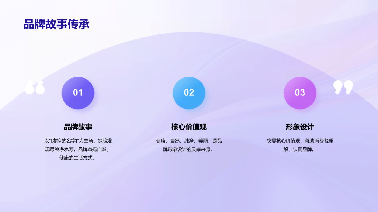紫色创意炫酷品牌形象推广研究报告PPT模板