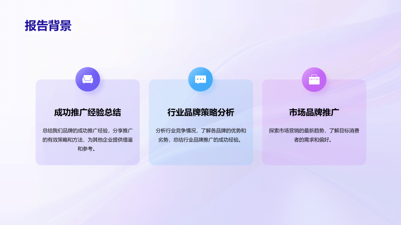 紫色创意炫酷品牌形象推广研究报告PPT模板