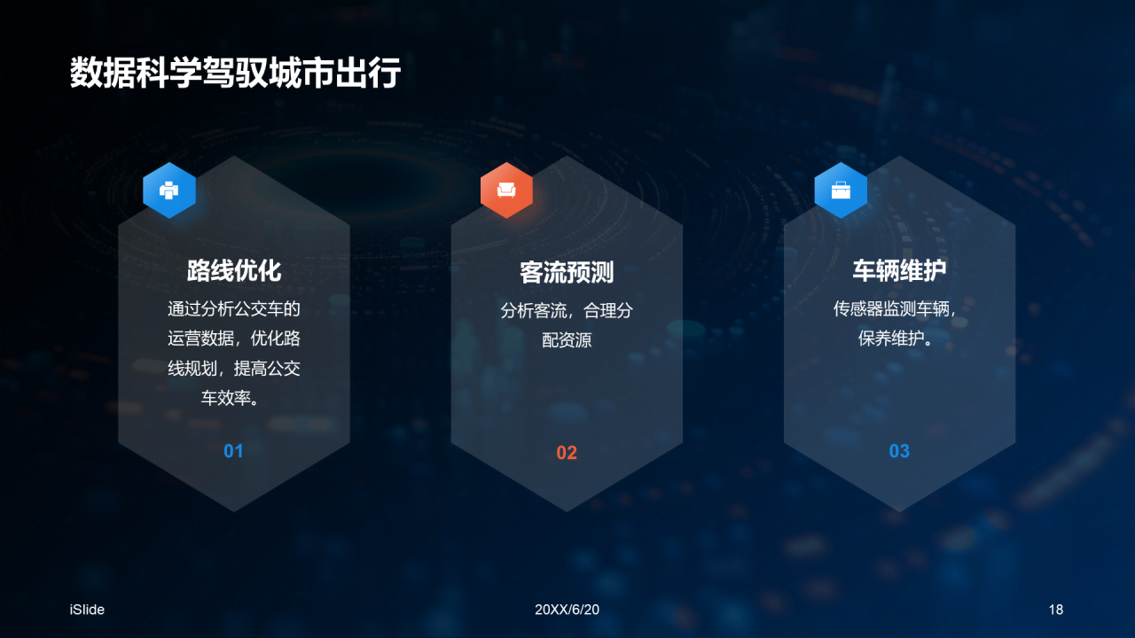 蓝色创意酷炫数据科学再数据服务中的应用PPT模板