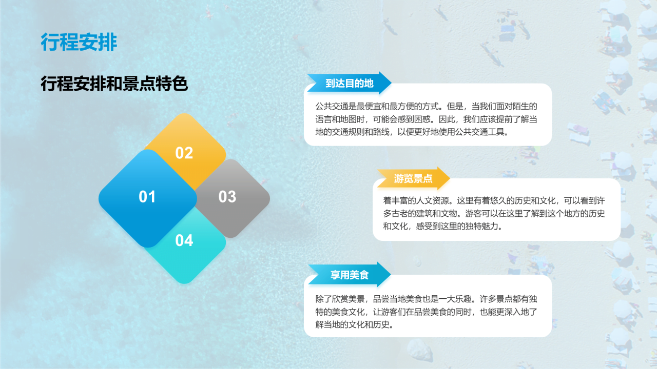 蓝色商务现代旅游纪念相册PPT模板
