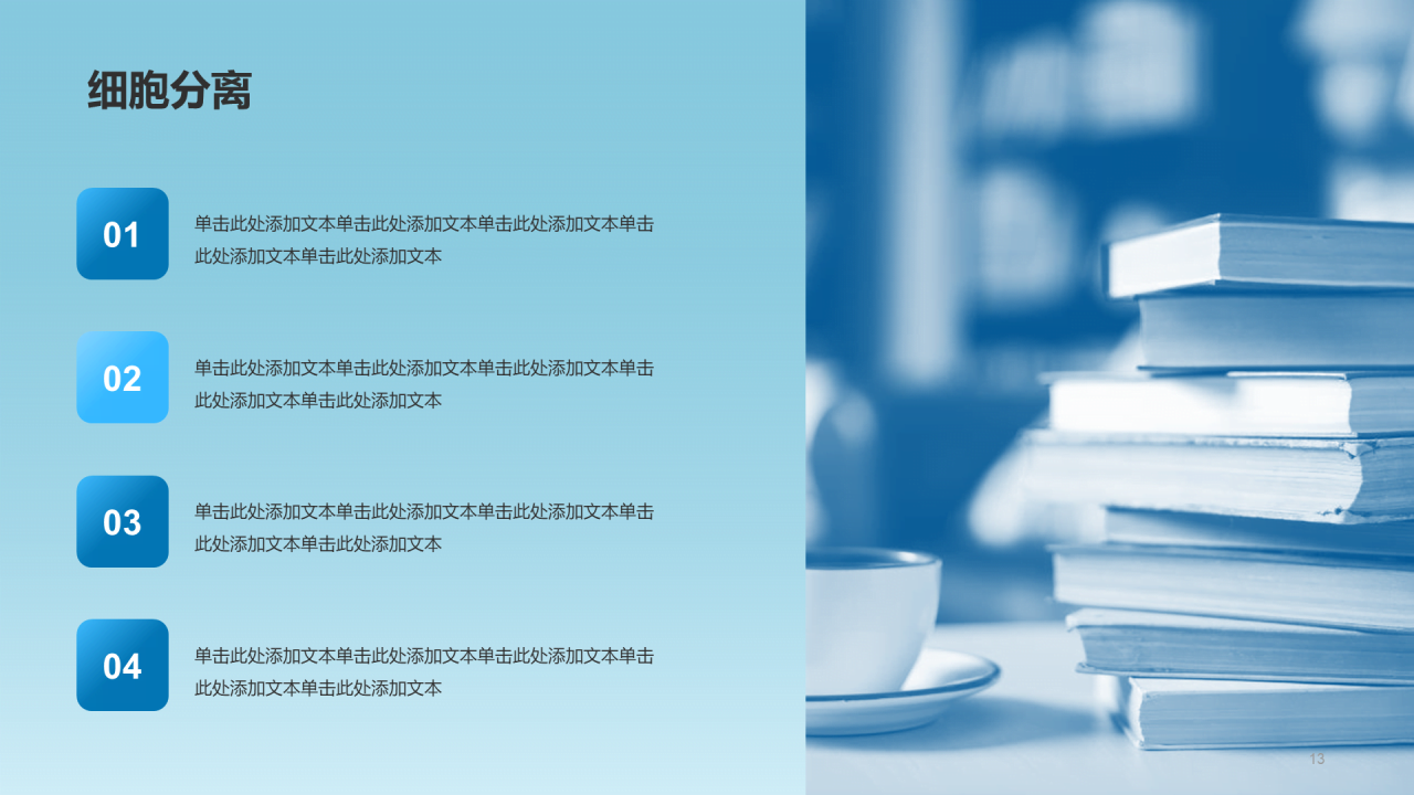 蓝色简约生物医疗研究报告PPT