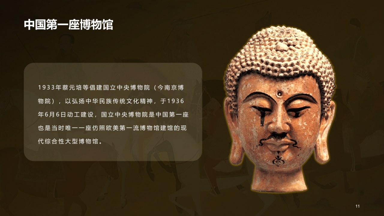 黄色复古中式国际博物馆日培训课件PPT