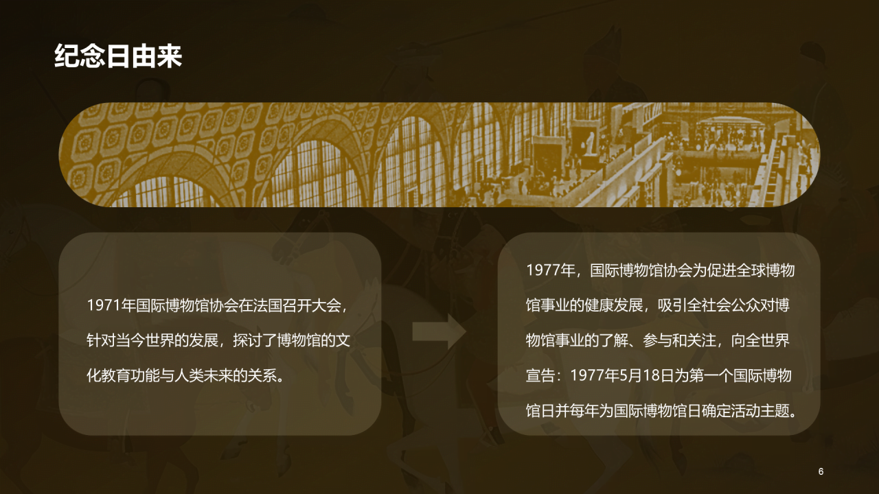黄色复古中式国际博物馆日培训课件PPT