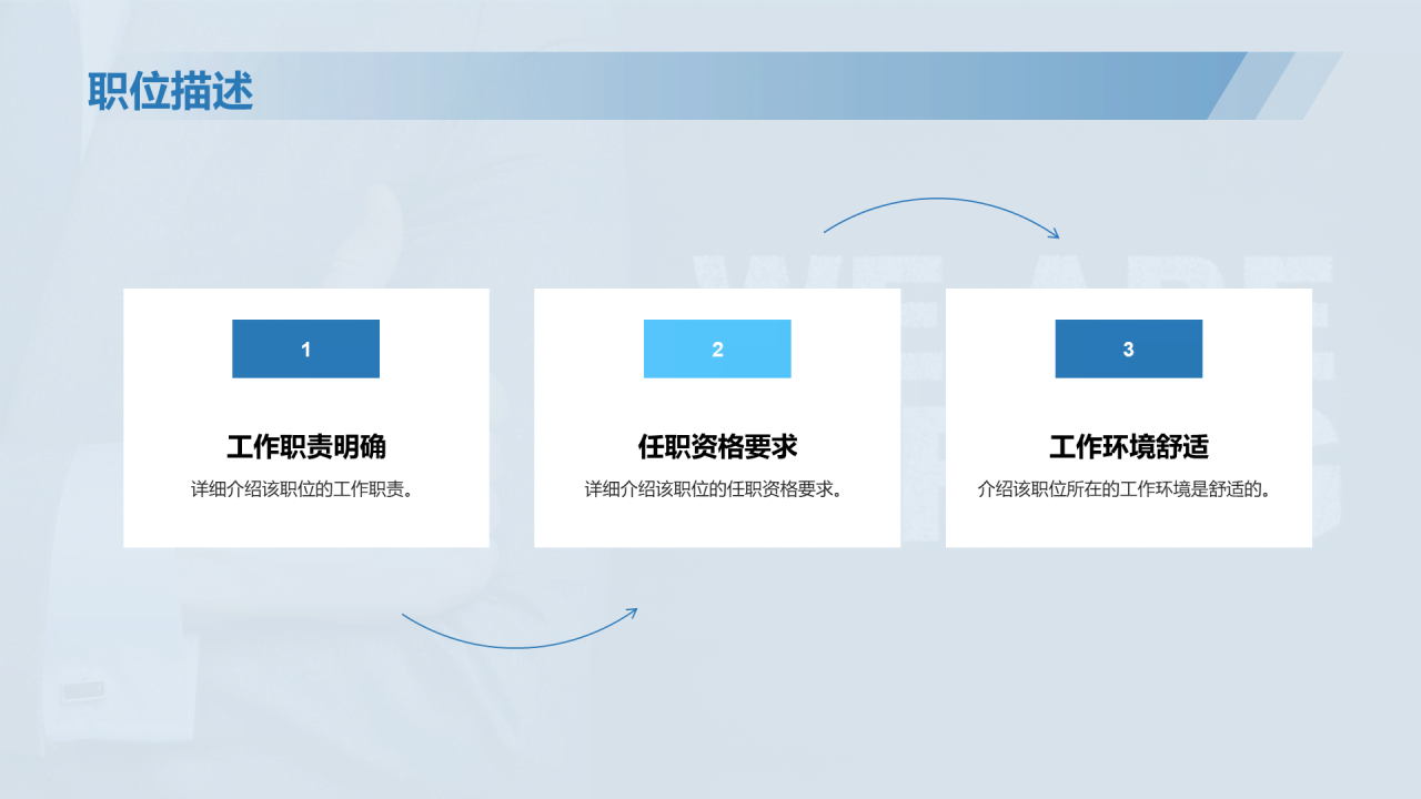 蓝色现代企业宣传招聘PPT模板