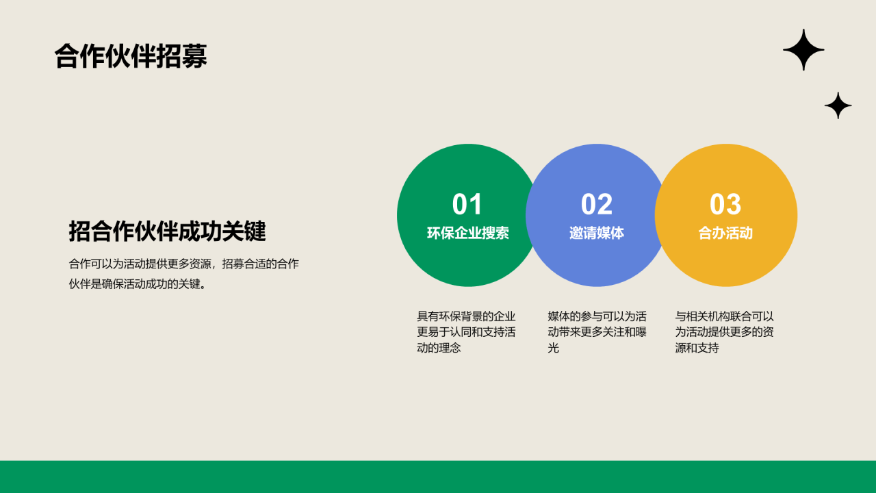 绿色插画卡通植物园环保主题活动PPT模板